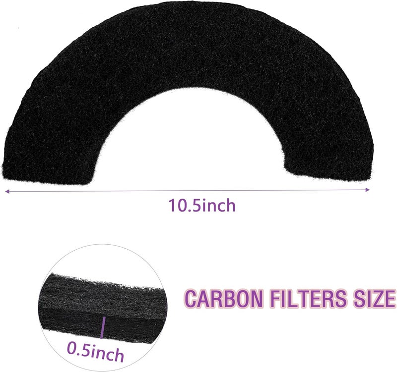 caqeaus 8 Pack Carbon Filters Compatible with Litter Robot 4, Activated Charcoal Cat Litter Box Filters Replacement to Absorb Odors Litter Box Deodorizer Controls Moisture and Keep Home Fresh - Image 2